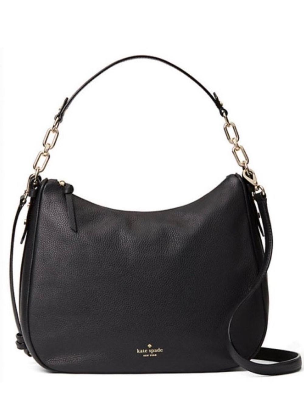 KATE SPADE♠️New York MULBERRY STREET "Vivian"🖤BLACK🖤LARGE SHOULDER BAG 🌟EUC🌟